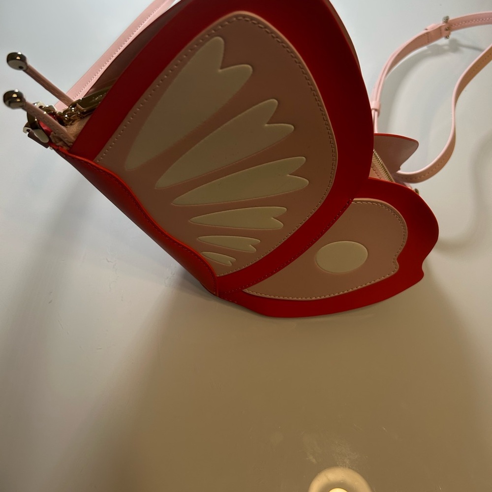Pink and Red Butterfly Crossbody Bag - Women's Fashion
